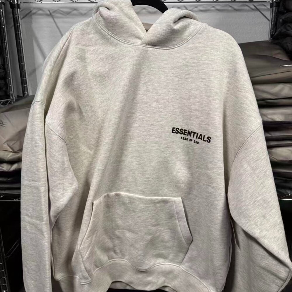 Fear of God Essentials Light Oatmeal Hoodie BNWT 100% Authentic Unisex ✅